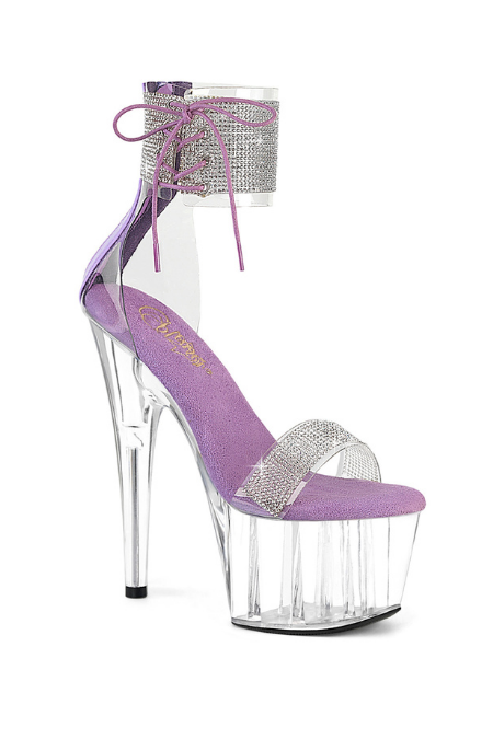 Zapatilla Pleaser Adore 727 Transparente/Lila