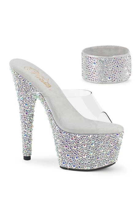 Zapatilla Pleaser Bejeweled 712 Tornasol con Relieve